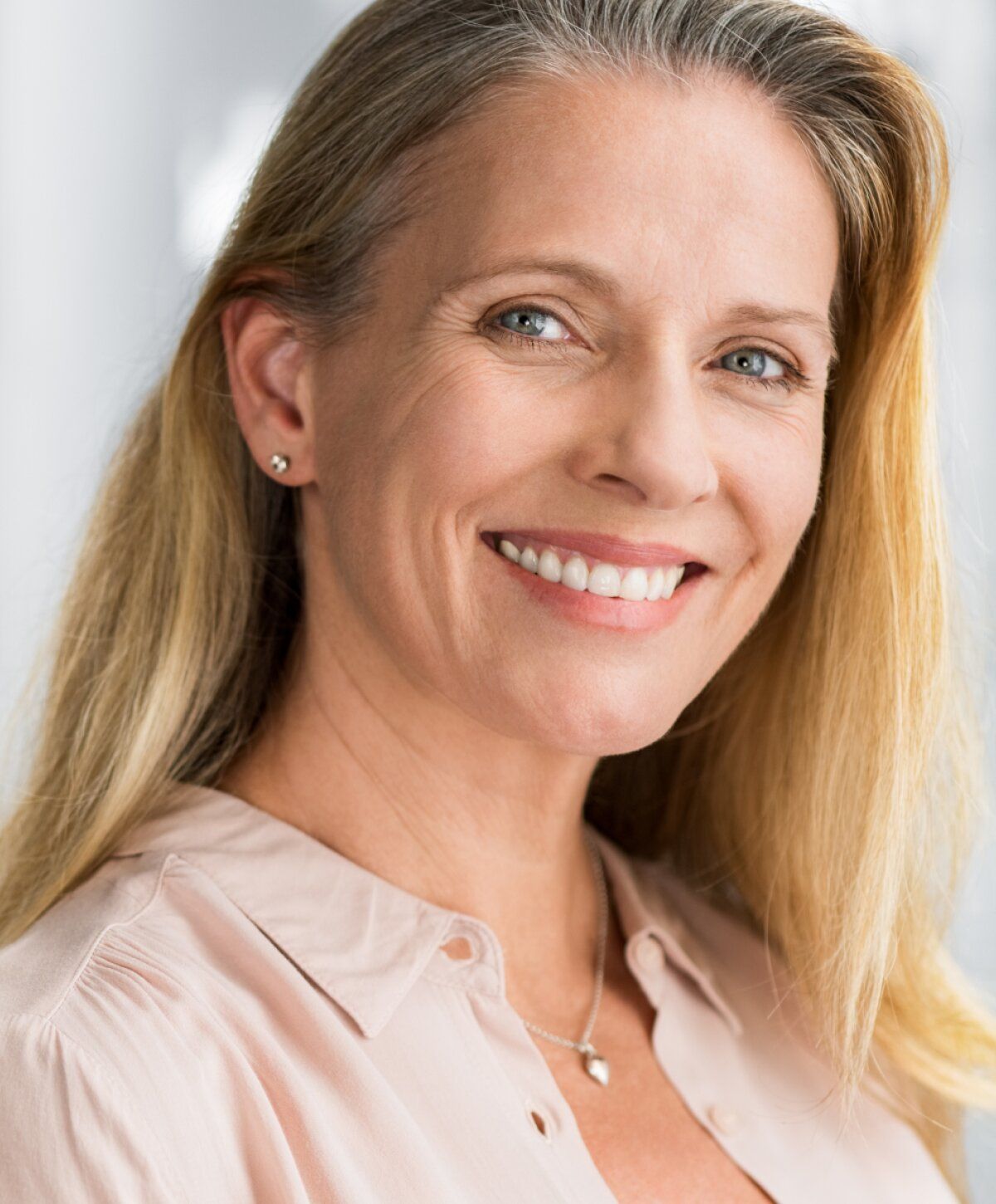 santa rosa aging skin model with blonde hair