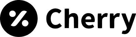 Cherry logo with percentage symbol.