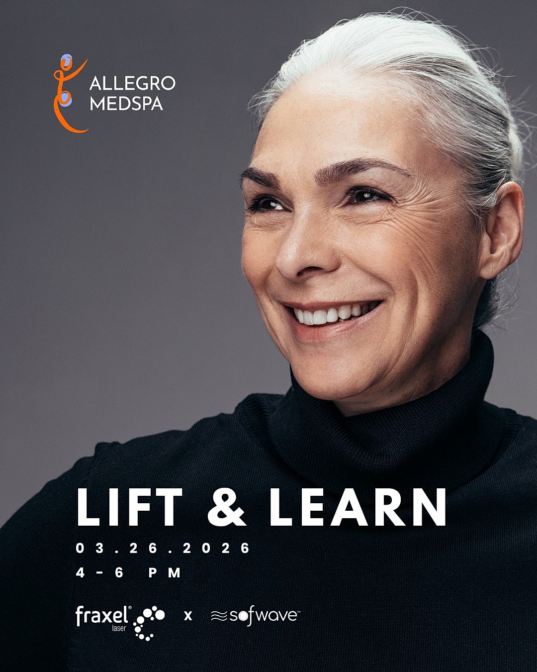 Promotional event for Allegro Medspa's Lift & Learn