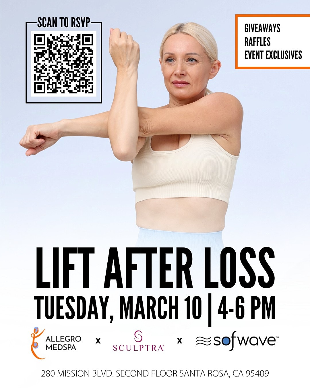 Lift After Loss event promotion and RSVP details.