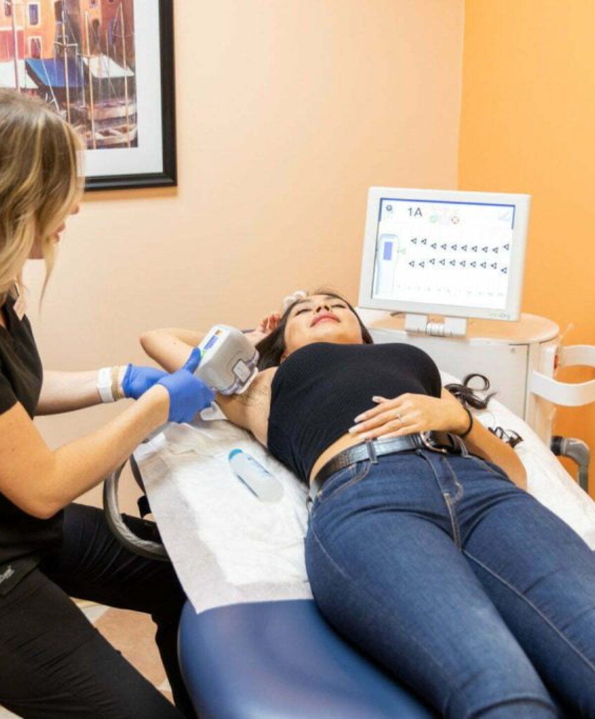 santa rosa miradry patient undergoing treatment