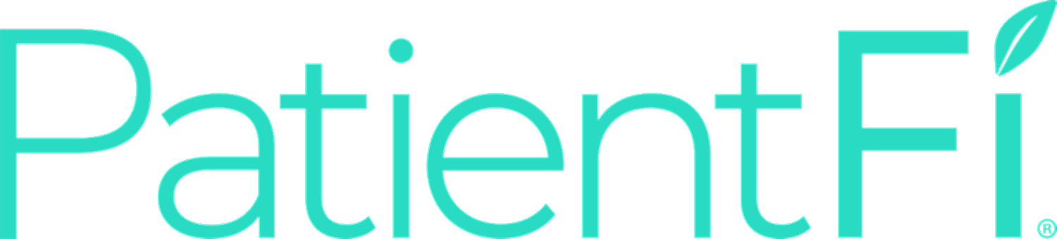 PatientFi logo in teal typography