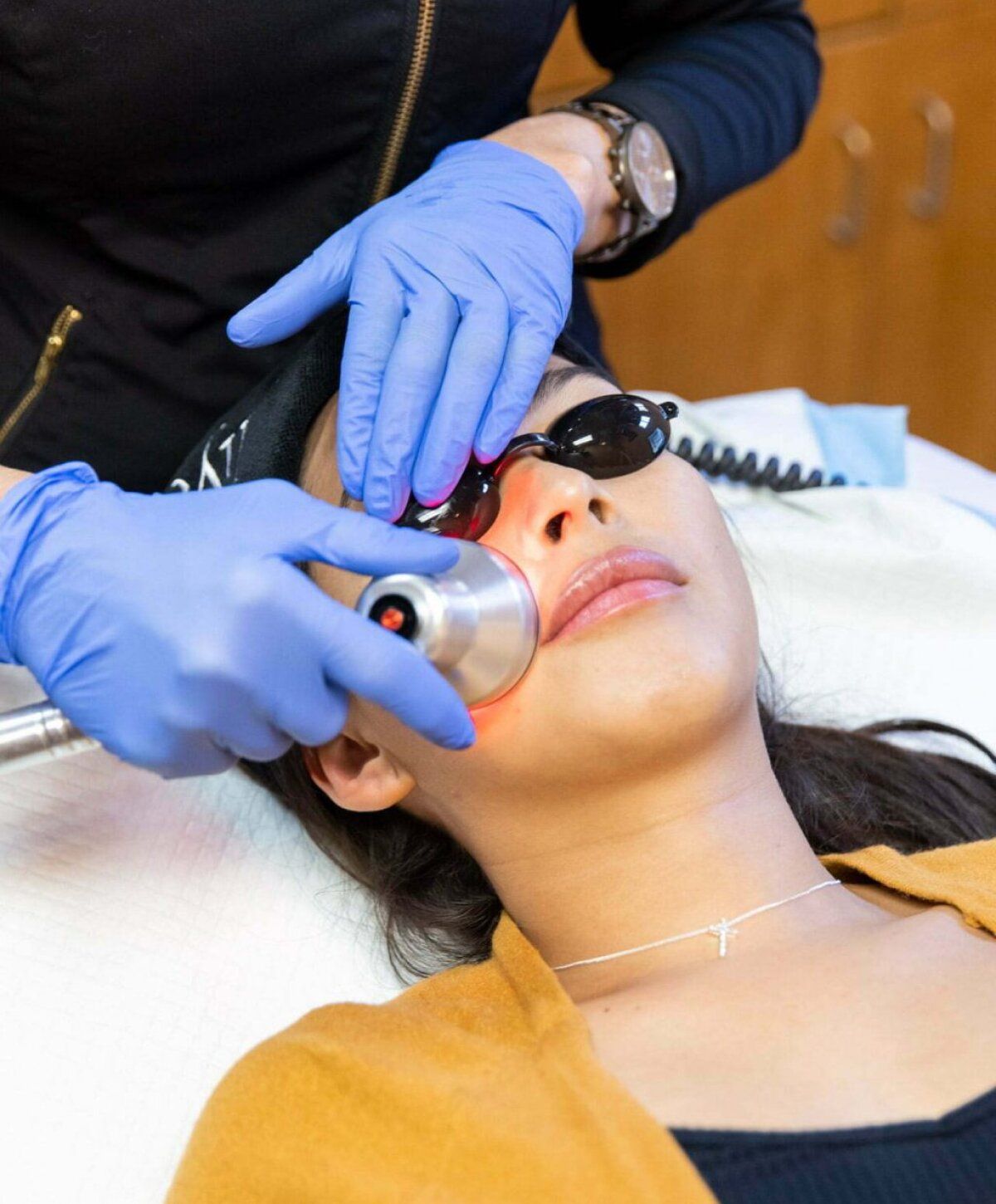 santa rosa uneven skin tone patient receiving treatment