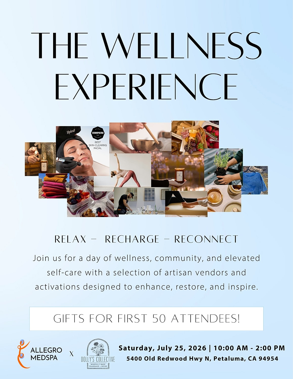 Wellness event promoting relaxation and community engagement.