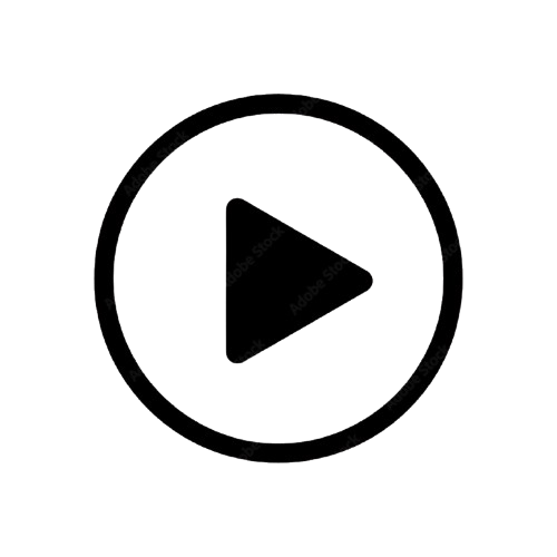 Play button icon in a circular design