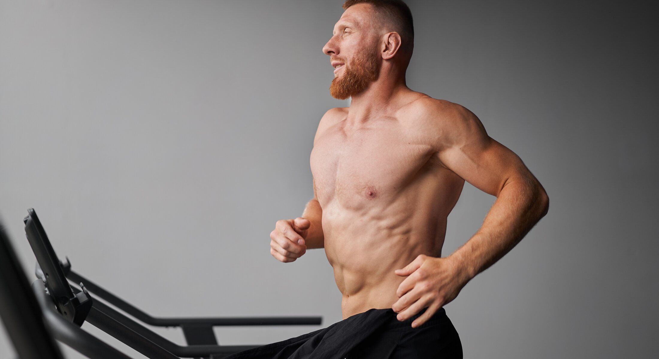 santa rosa lack of muscle tone model running on treadmill