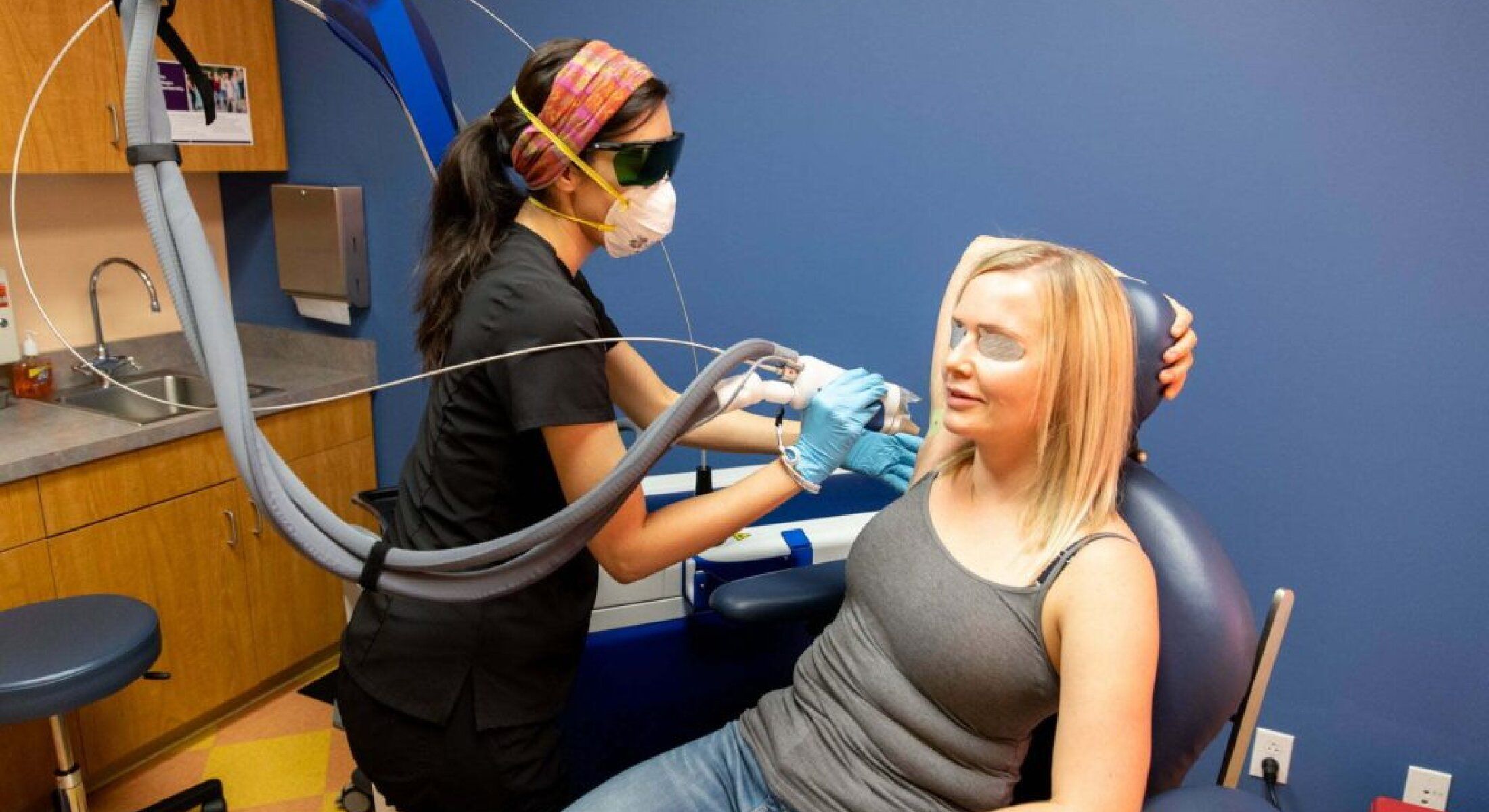 santa rosa clear & brilliant patient receiving treatment